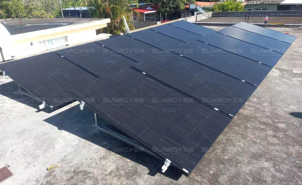 Projeto de usina fotovoltaica de telhado de 2KW nas Ilhas Maurício