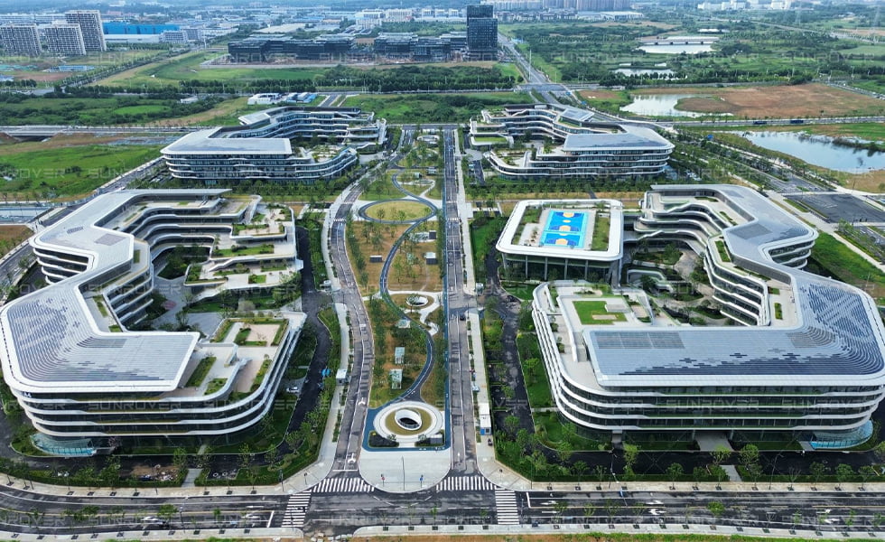 SUNROVER demonstra expertise em BIPV com conexão bem-sucedida da rede iFLYTEK em Hefei